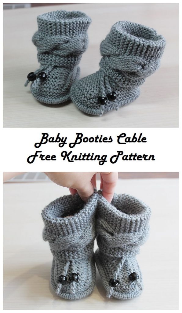 Baby Booties Cable Free Knitting Pattern Knitting Projects