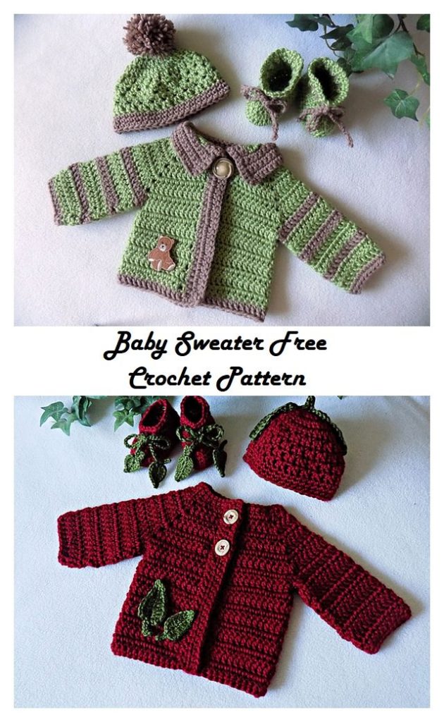 Baby Sweater Free Crochet Pattern