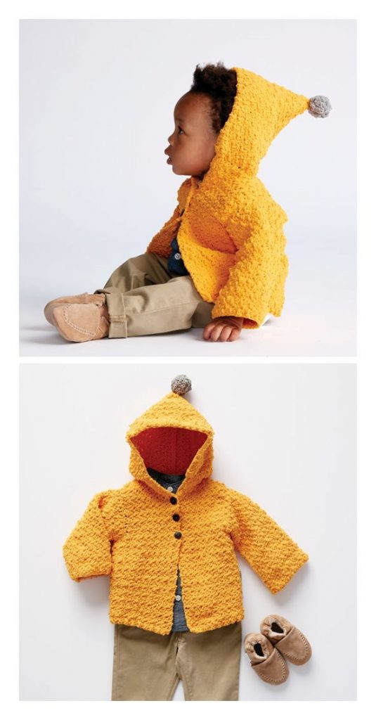 Elfin Baby Cardigan Free Crochet Pattern