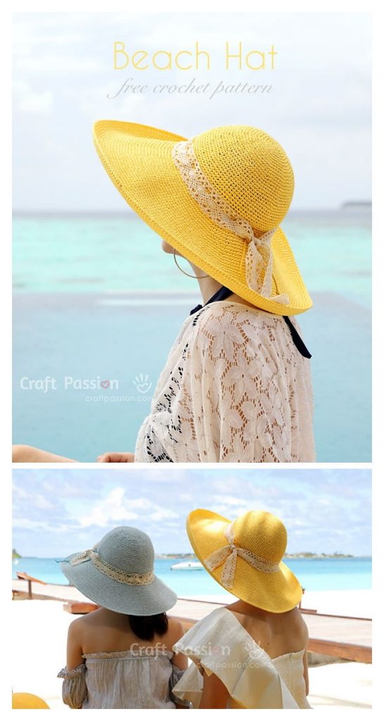 Raffia Beach Hat Free Crochet Pattern