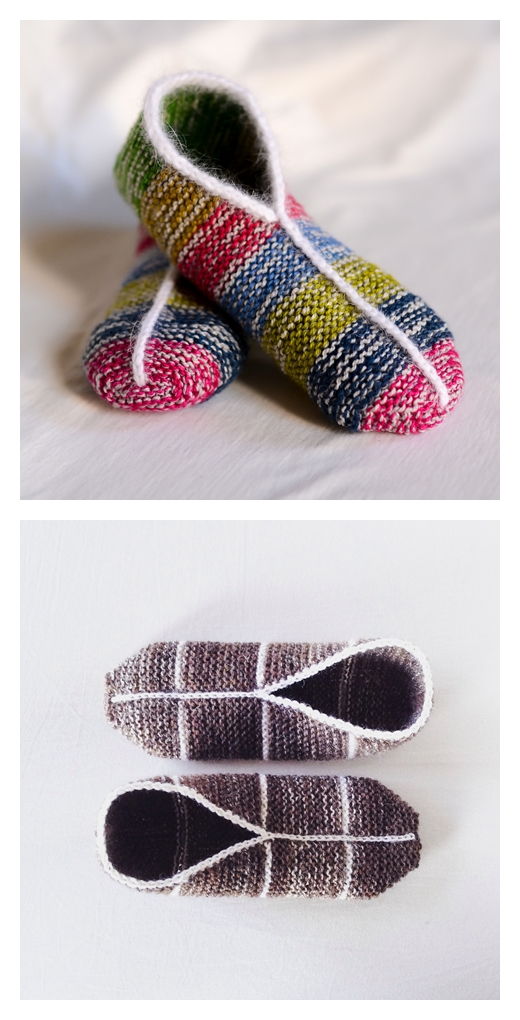 Garter Stitch Slippers Free Knitting Pattern