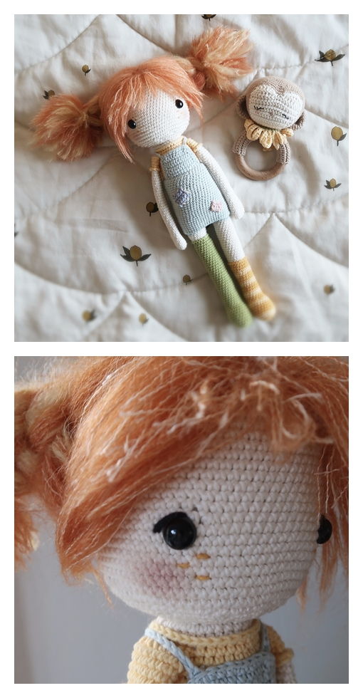 Pippi Langstrømpe Doll Free Crochet Pattern
