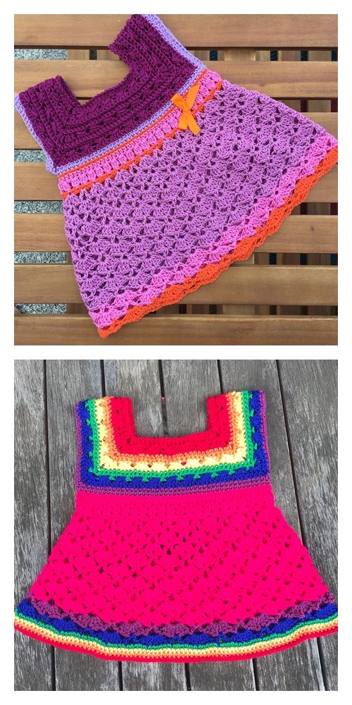 Free Crochet Baby Dress pattern