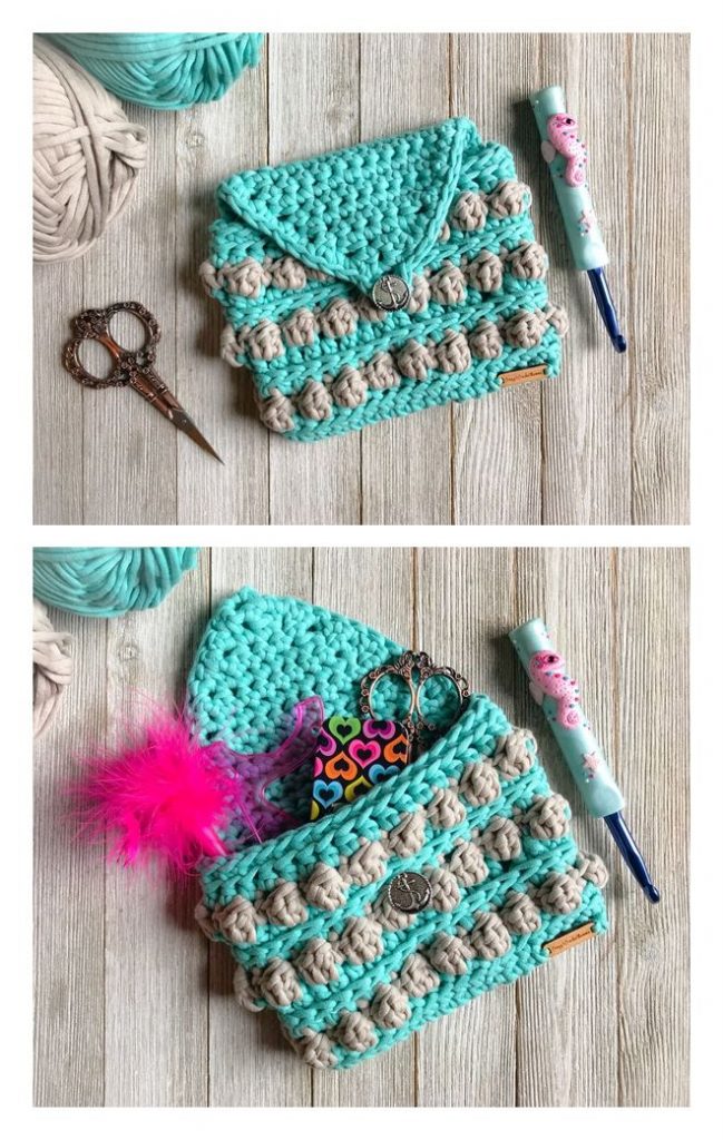 The Bubblegum Pop Pouch Bag Free Crochet Pattern