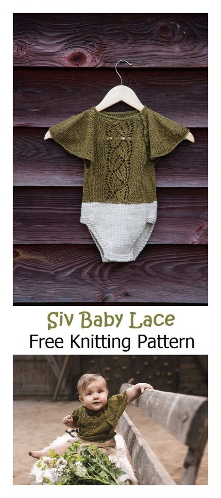 Siw Baby Lace Onesie Free Knitting Pattern