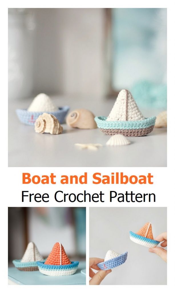 Boat and Sailboat Free Crochet Pattern