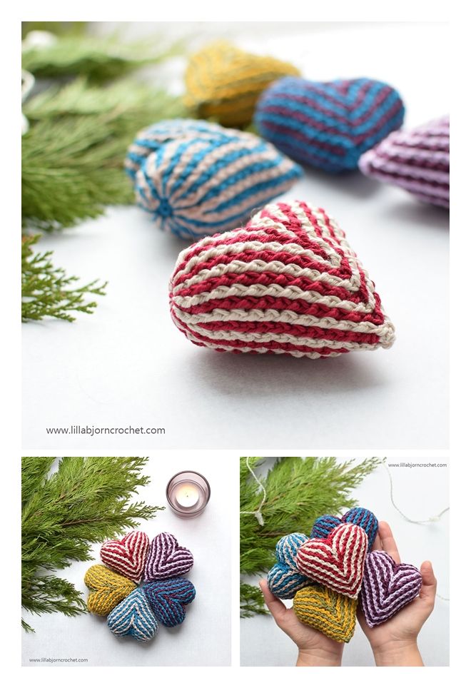 Brioche Heart Free Crochet Pattern