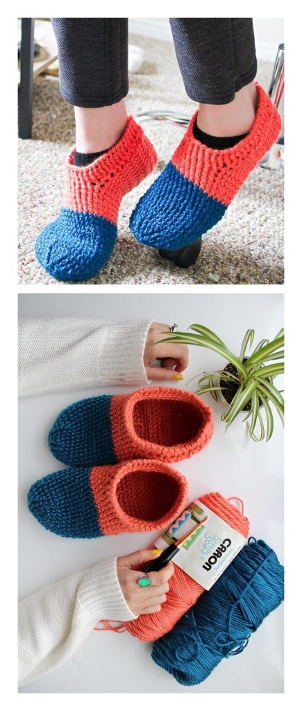 Dipped Lolly Slippers Free Crochet Pattern