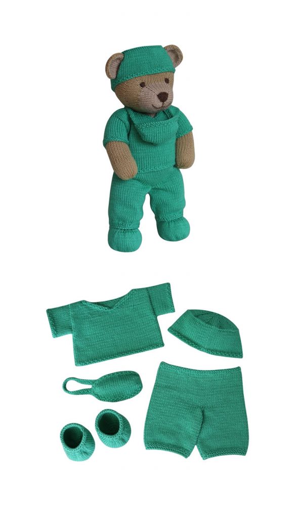 Doctor Teddy Clothes Free Knitting Pattern