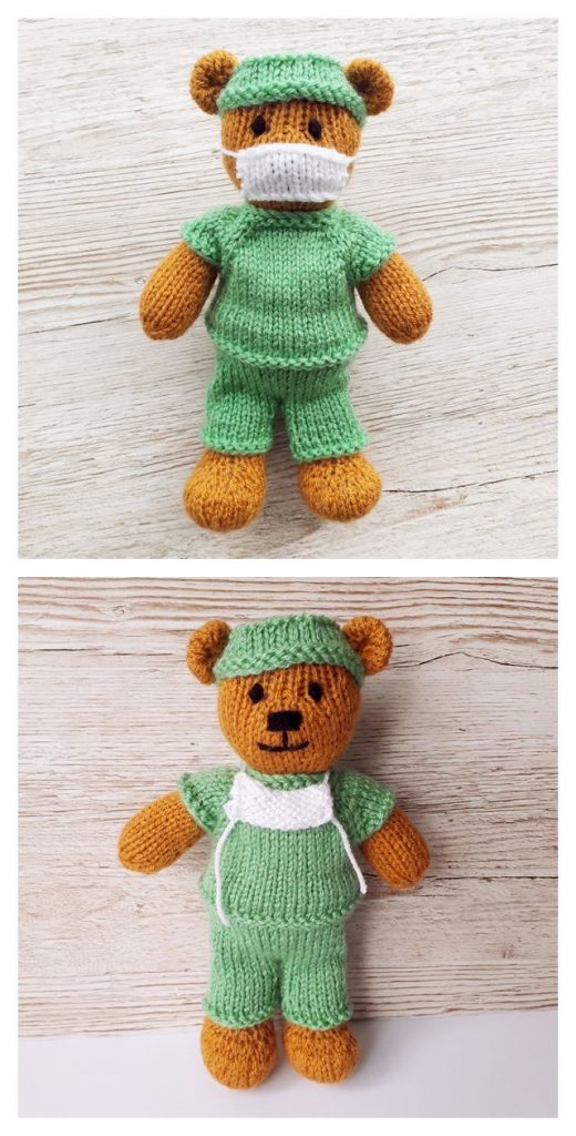Little Doctor Bear Free Knitting Pattern