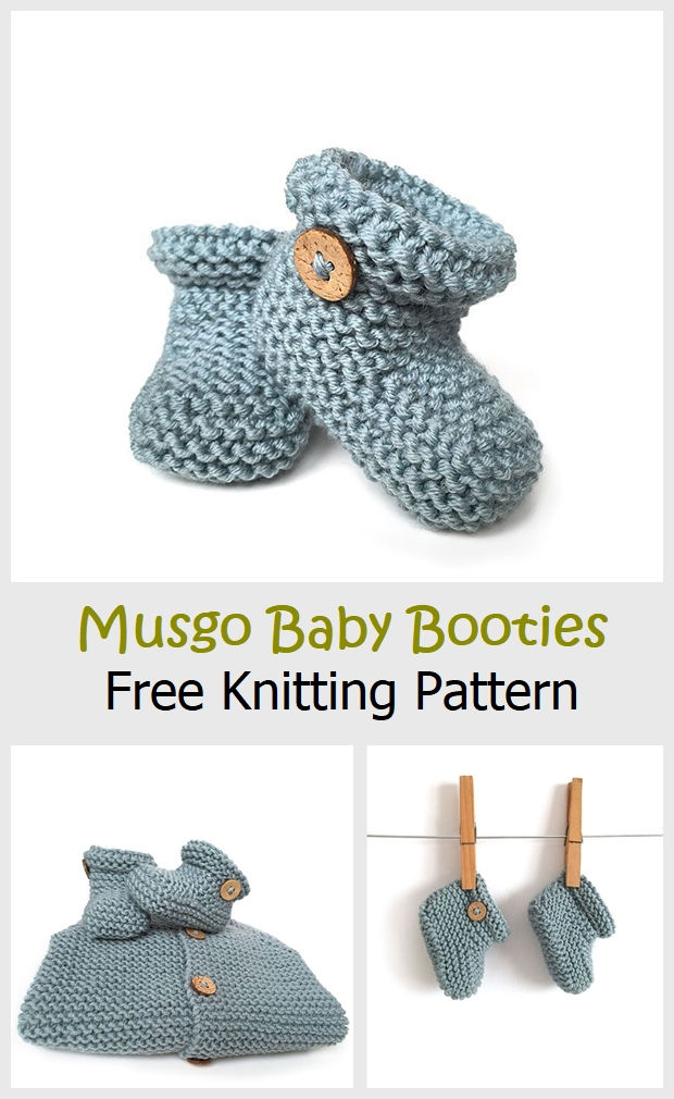 Musgo Baby Booties Free Knitting Pattern
