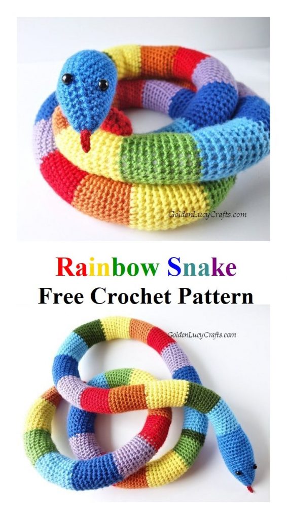 Rainbow Snake Free Crochet Pattern