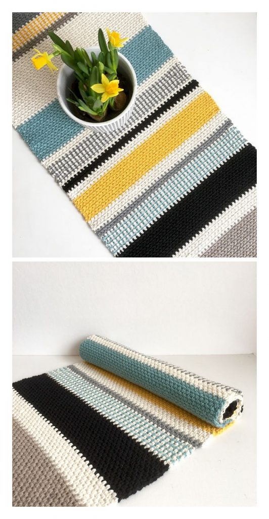 Moss Stitch Table Runner Knitting Pattern