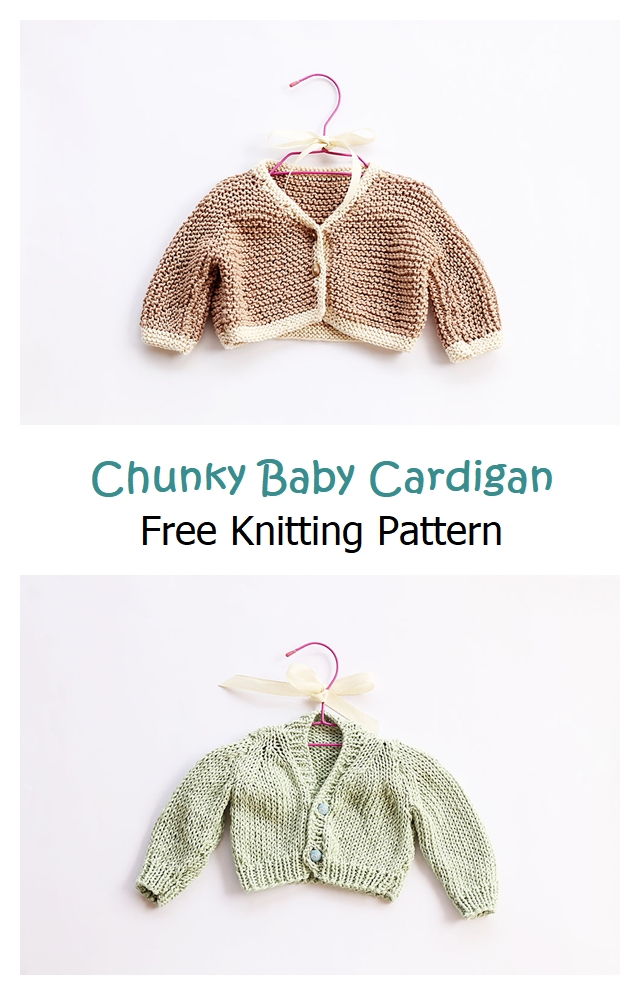 Chunky Baby Cardigan Free Knitting Pattern