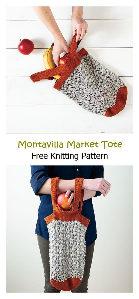 Montavilla Market Tote Free Knitting Pattern