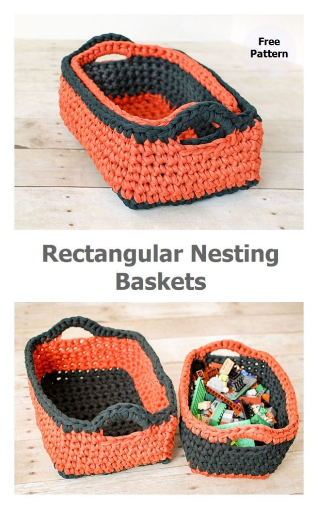 Rectangular Nesting Baskets Pattern