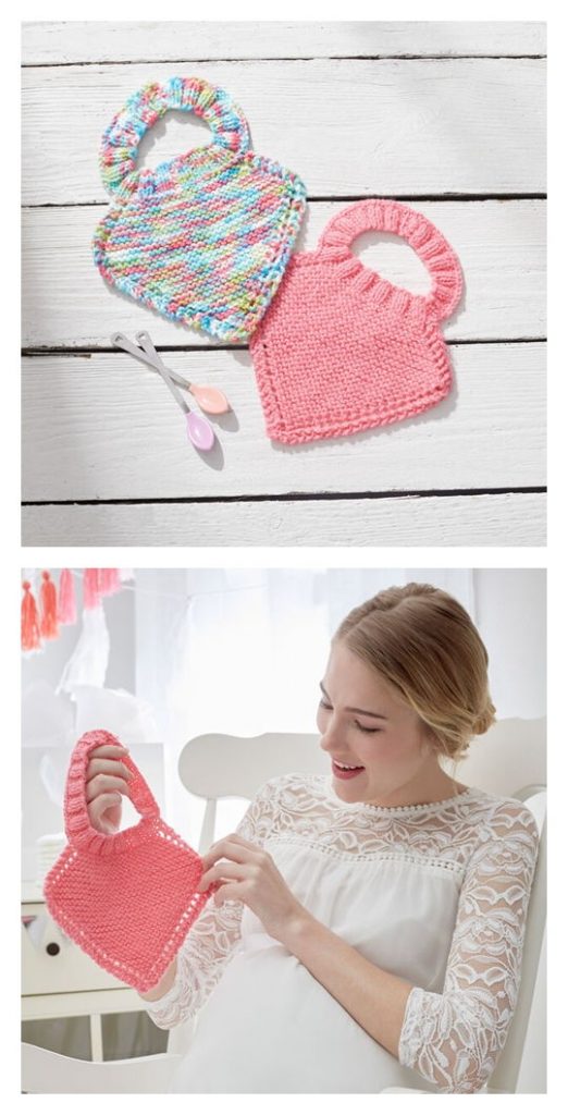 Baby Bibs Free Knitting Pattern