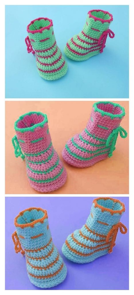 Latest Baby Booties Free Crochet Pattern
