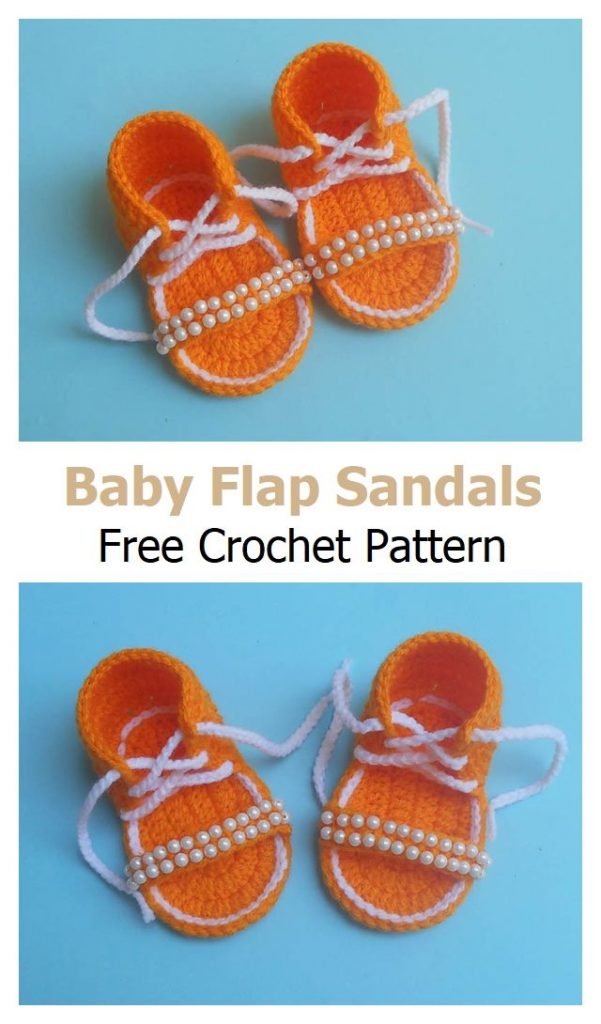Baby Flap Sandals Free Crochet Pattern