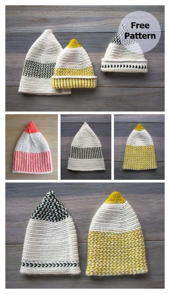 Elfin Hats Free Knitting Pattern