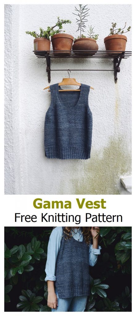 Gama Vest Free Knitting Pattern
