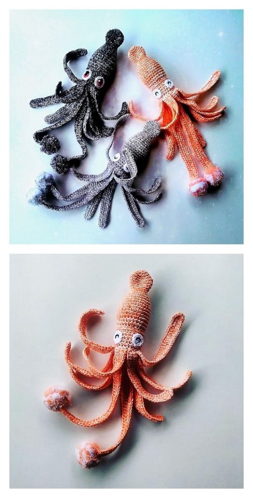 Hubble the Squid Free Crochet Pattern