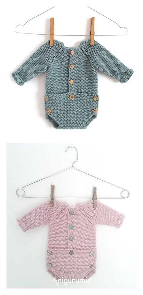 Pelele Musgo Baby Free Knitting Pattern