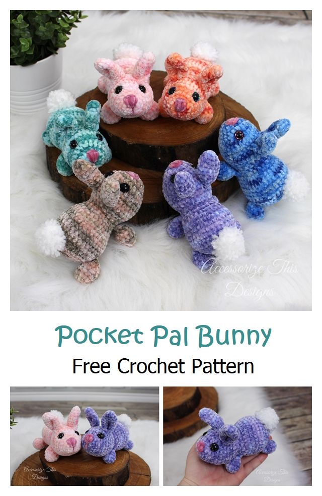 Pocket Pal Bunny Free Crochet Pattern