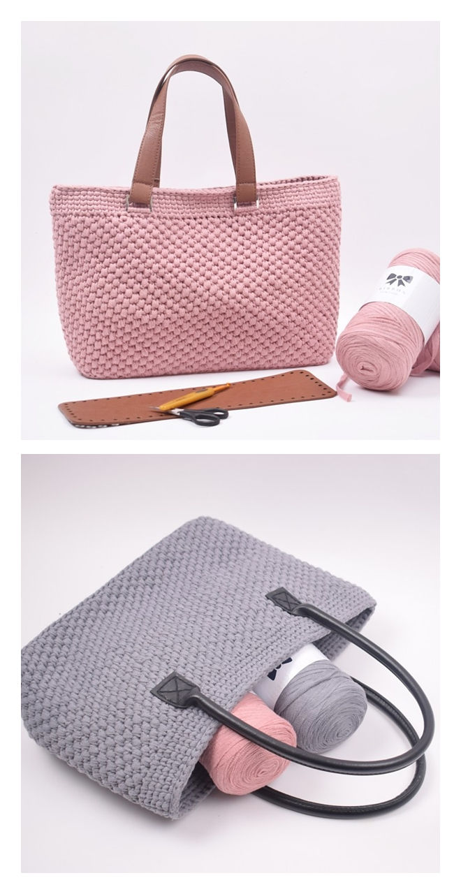 Ribbon Shopper Handbag Free Crochet Pattern – Knitting Projects
