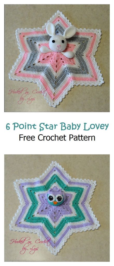 6 Point Star Baby Lovey Pattern
