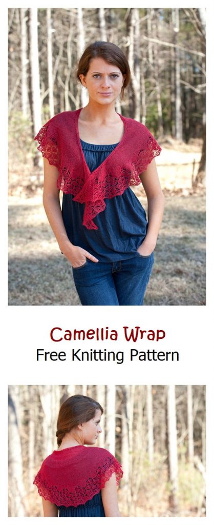 Camellia Wrap Free Knitting Pattern