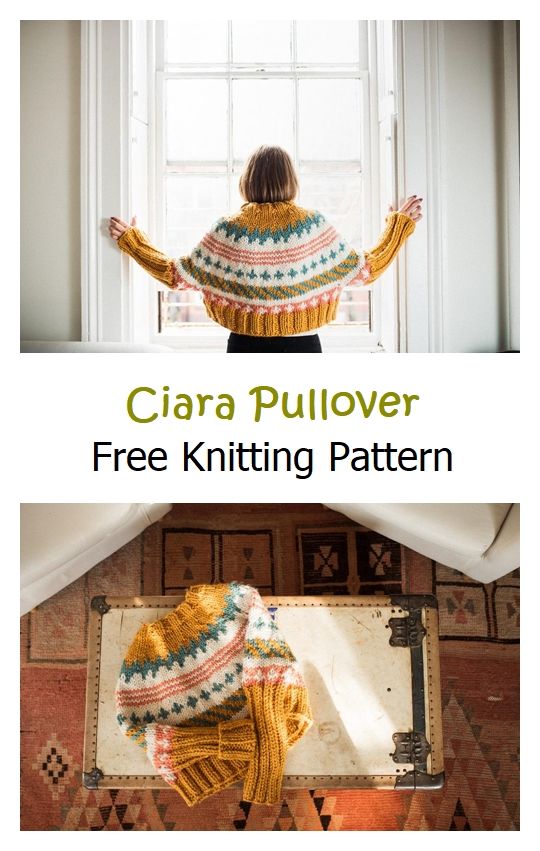 Ciara Pullover Free Knitting Pattern