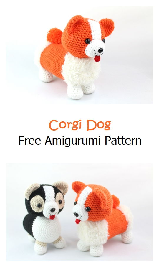 Corgi Dog Free Amigurumi Pattern