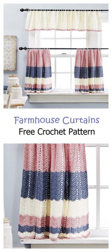 Farmhouse Curtains Free Crochet Pattern