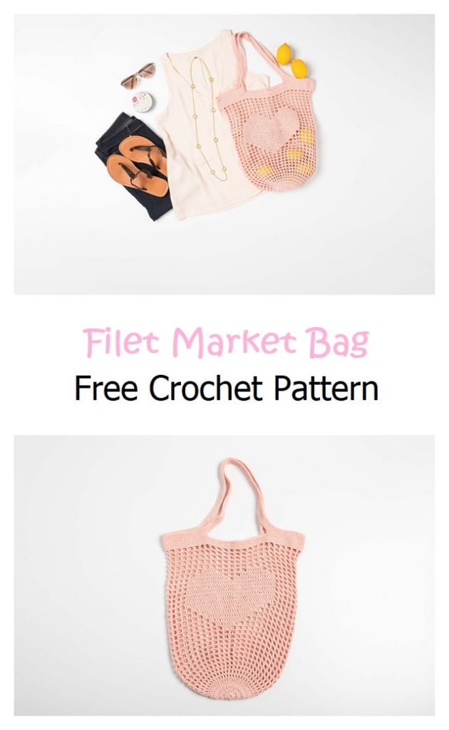 Filet Market Bag Free Crochet Pattern