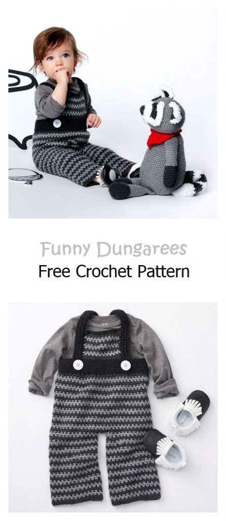 Funny Dungarees Free Crochet Pattern