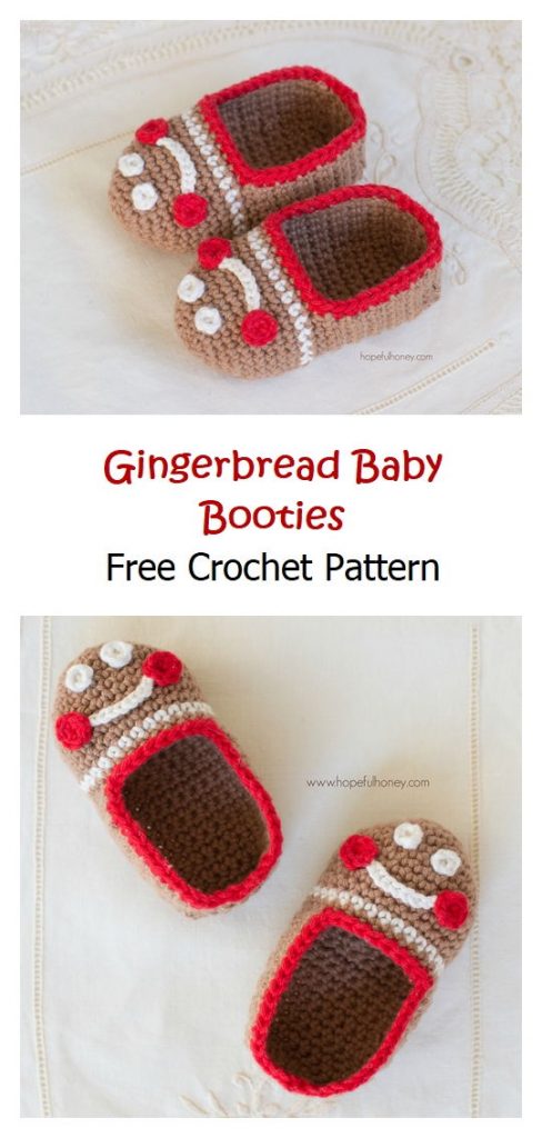 Gingerbread Baby Booties Pattern