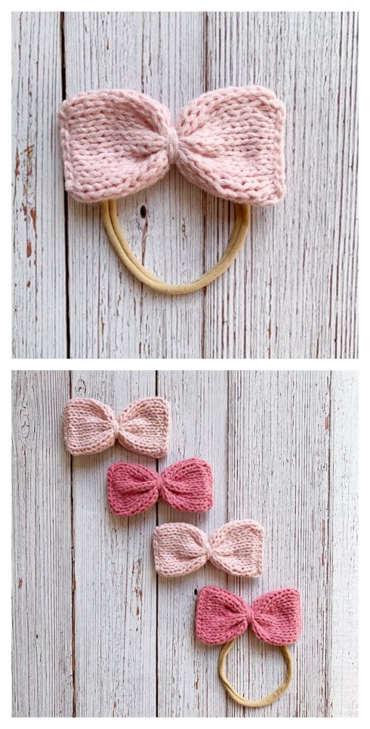 Knit Bow Free Pattern - Knitting Projects