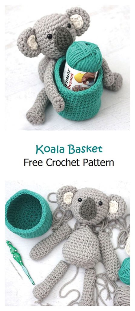 Koala Basket Free Crochet Pattern