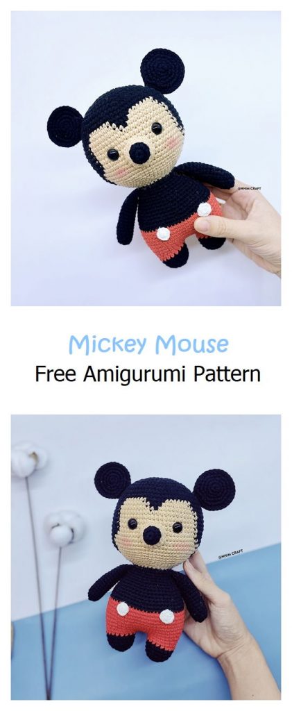 Mickey Mouse Free Amigurumi Pattern – Knitting Projects
