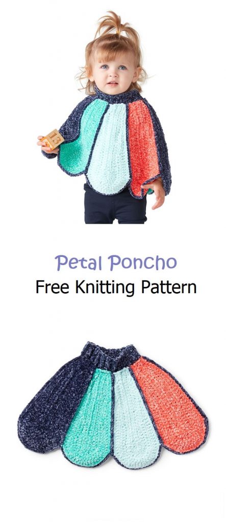Petal Poncho Free Crochet Pattern
