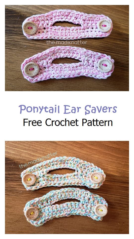 Ponytail Ear Savers Free Crochet Pattern