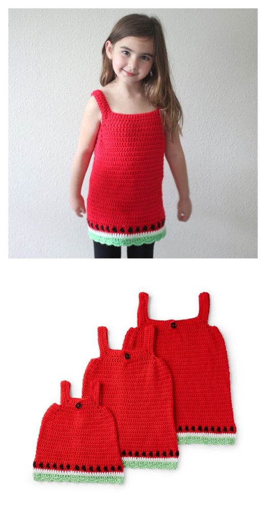 Watermelon Dress Free Crochet Pattern