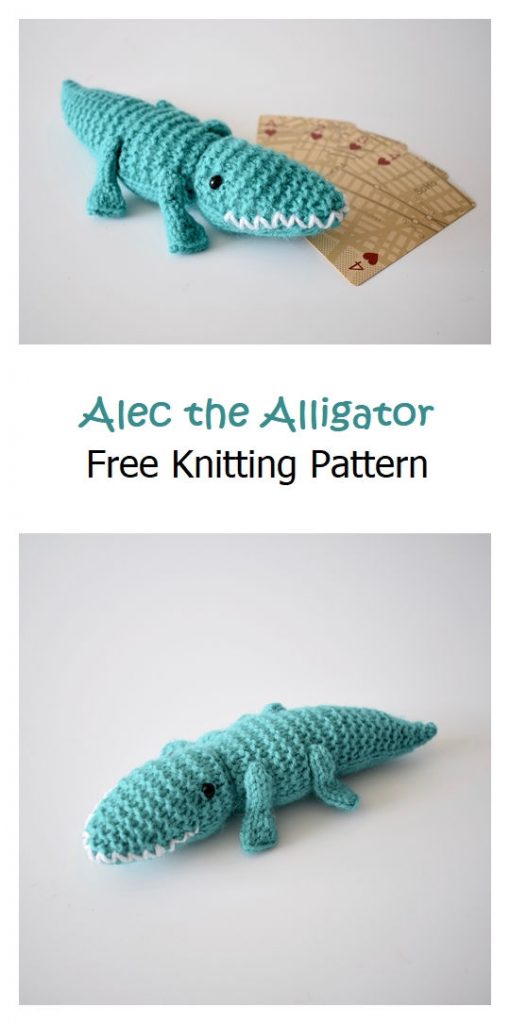 Alec the Alligator Free Knitting Pattern