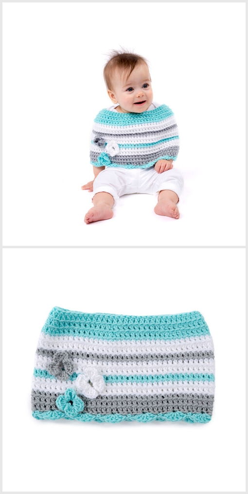 Baby’s First Poncho Free Crochet Pattern