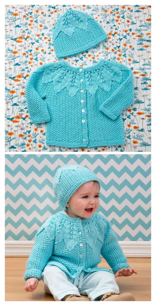 Star Bright Baby Cardigan and Hat Pattern