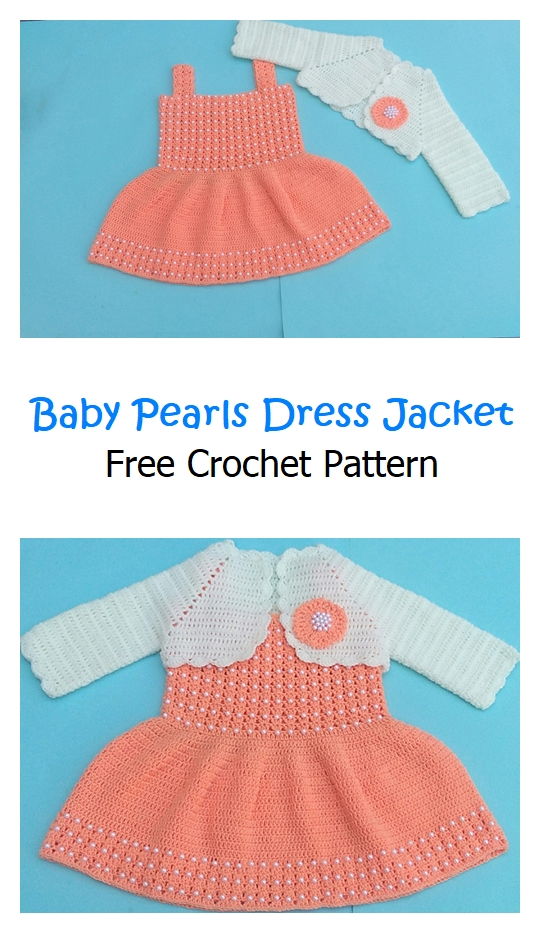 Baby Pearls Dress Jacket Free Crochet Pattern