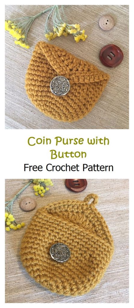 Coin Purse with Button Pattern