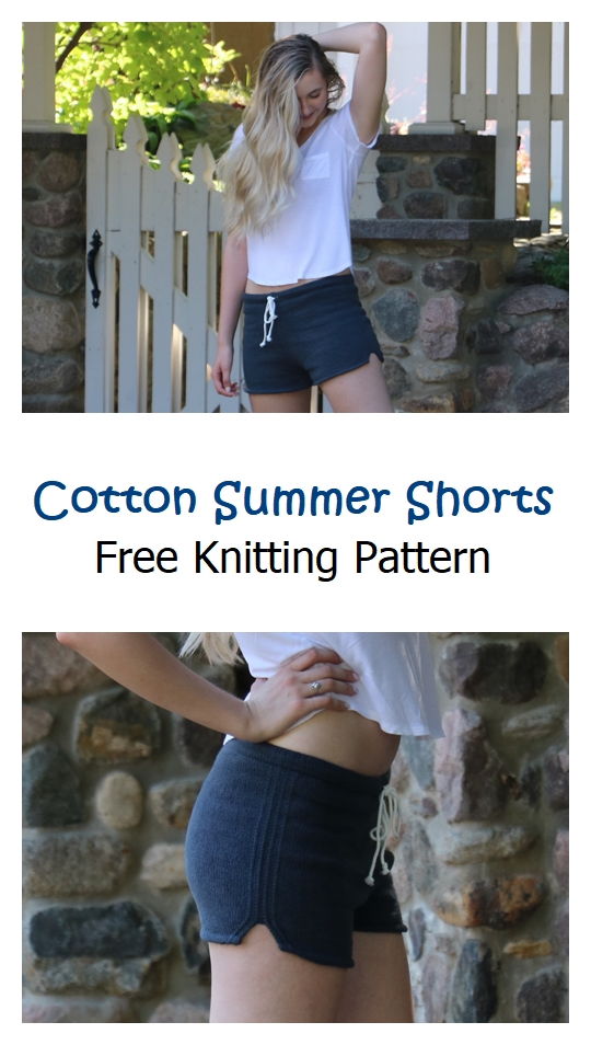 Cotton Summer Shorts Free Knitting Pattern – Knitting Projects
