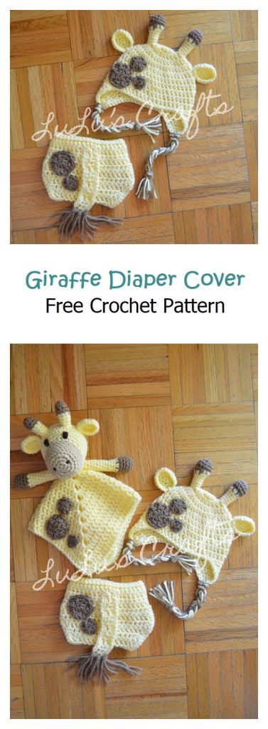 Giraffe Diaper Cover Free Crochet Pattern
